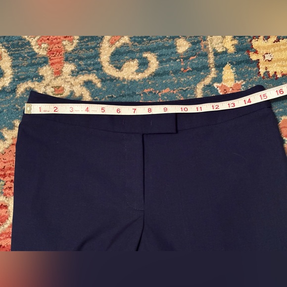 Anne Klein Navy Flat Front Women's Pants - Picture 5 of 6